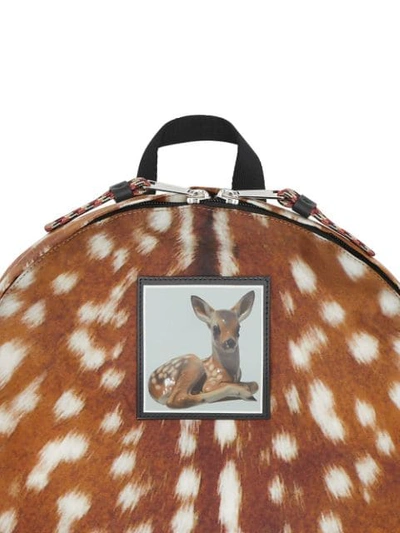Shop Burberry Deer Print Convertible Bum Bag In Brown