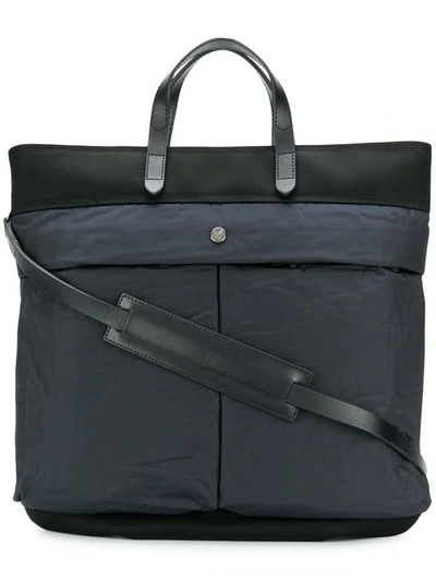 Shop Mismo Shopper Tote Bag In Blue / Black