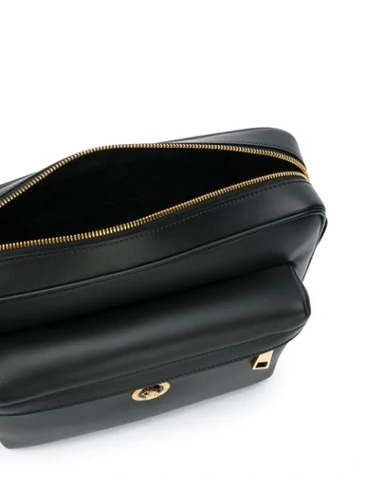 Shop Versace Icon Messenger Bag In Black