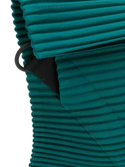 Shop Issey Miyake Pleated Shoulder Bag In Green