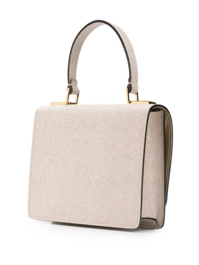 CASADEI LOGO TOP-HANDLE TOTE - 金属色