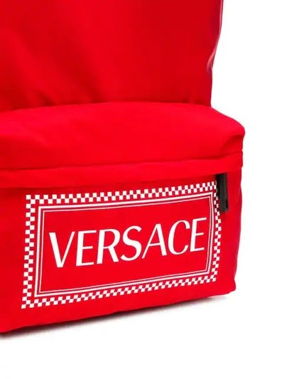 Shop Versace Logo Backpack In Kr3bn