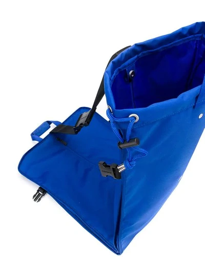 Shop Ader Error Square Shaped Oversized Backpack In Blue