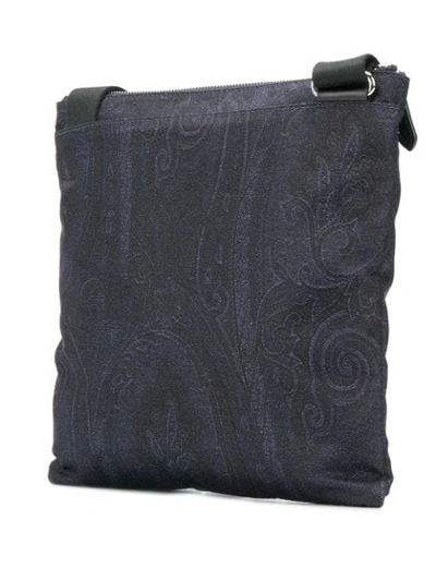 Shop Etro Paisley Embroidered Bag In Blue