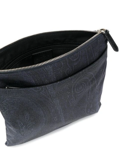 Shop Etro Paisley Embroidered Bag In Blue