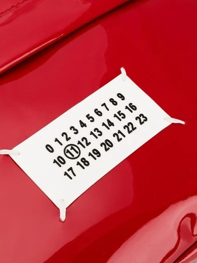 Shop Maison Margiela Logo Tab Belt Bag In Red