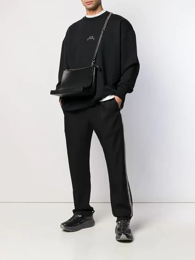 Shop A-cold-wall* Logo Print Shoulder Bag In Black