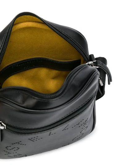 Shop Stella Mccartney Logo Messenger Bag In Black