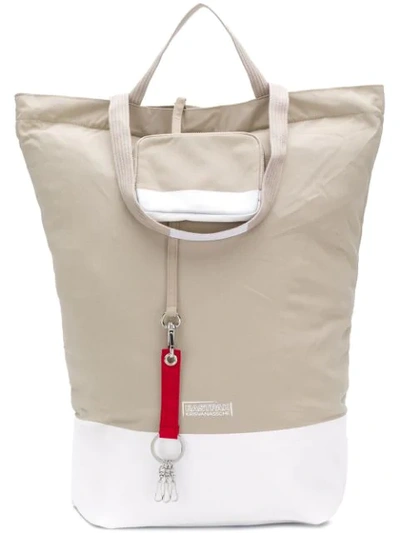Shop Eastpak X Kris Van Assche Large Tote Bag In Neutrals
