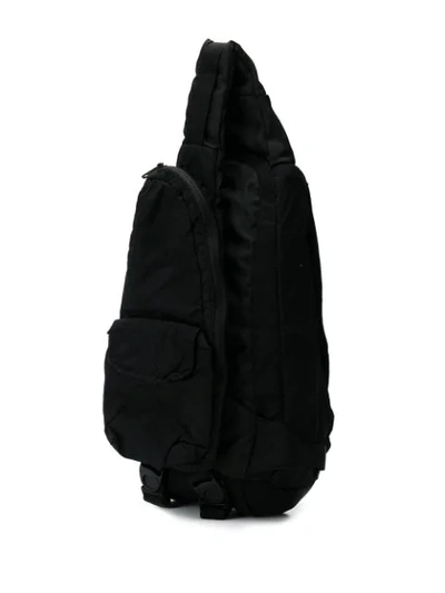 Shop Stone Island One Shoulder Backpack In Black