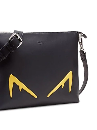 Shop Fendi Bag Bugs Messenger Bag In Black