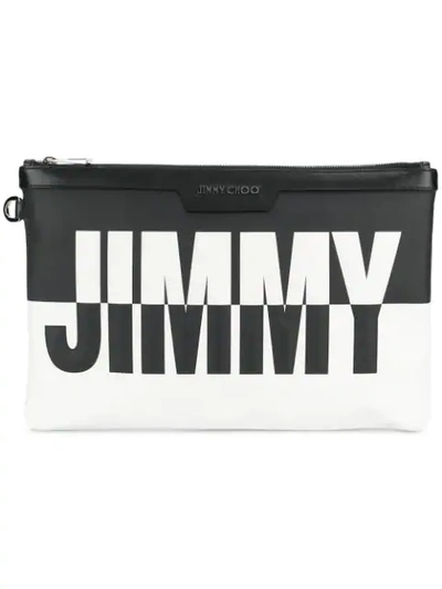 Shop Jimmy Choo Derek Clutch Bag In Black