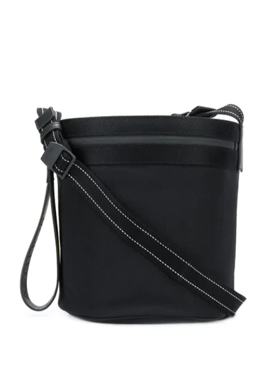 Shop Bottega Veneta Paper Shoulder Bag In 8679 Black