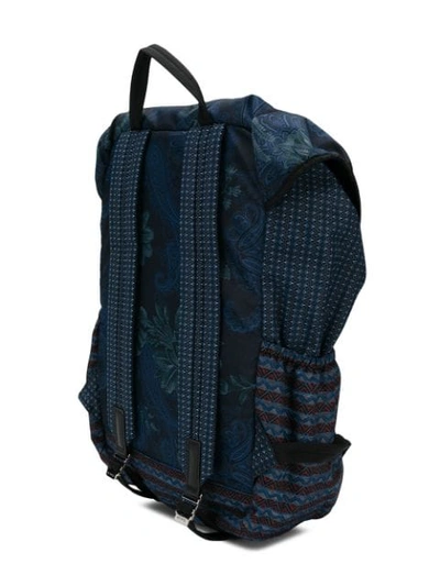 Shop Etro Paisley Print Backpack In Blue
