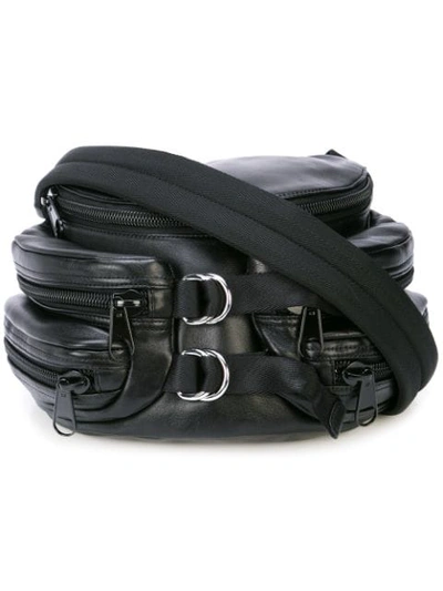Shop Alexander Wang Multi-buckle Messenger Bag In Black