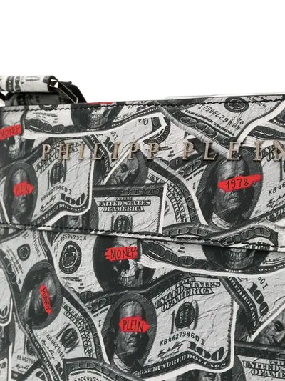 Shop Philipp Plein Dollar Shoulder Bag In Grey