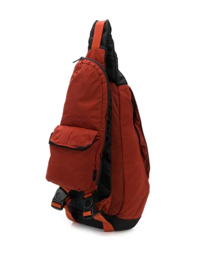 Shop Stone Island One Shoulder Backpack In Red