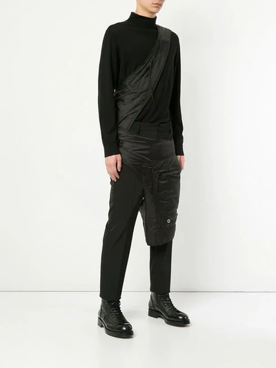 Shop Rick Owens Cross Cargo Chap In Black