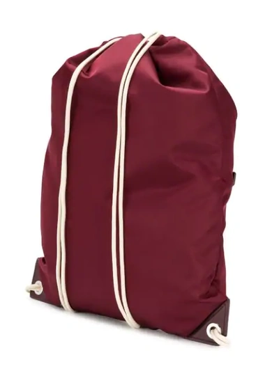 Shop Prada Drawstring Backpack In Red