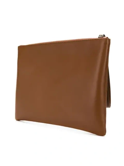 Shop Valentino Vlnt Large Handle Pouch In Brown