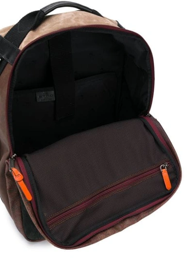 Shop Etro Colour Block Backpack - Neutrals