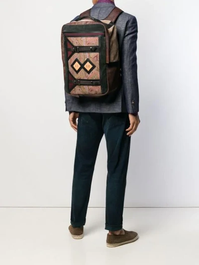 ETRO COLOUR BLOCK BACKPACK - 大地色