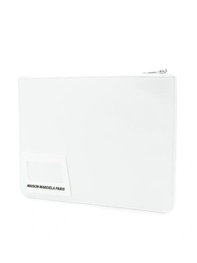 Shop Maison Margiela Perforated Clutch In White