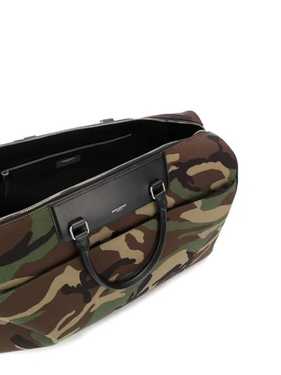 SAINT LAURENT MEDIUM CAMOUFLAGE PRINT HOLDALL - 绿色