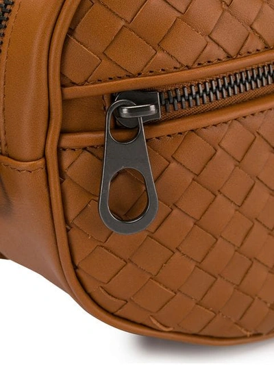 Shop Bottega Veneta Intrecciato Weave Belt Bag In Brown