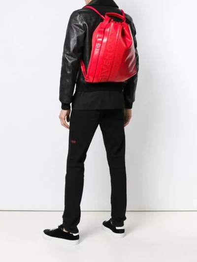 Shop Givenchy Drawstring Backpack In Red