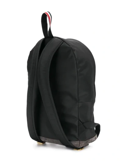 Thom Browne Black Leather Base Unstructured Backpack