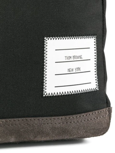 Thom Browne Black Leather Base Unstructured Backpack