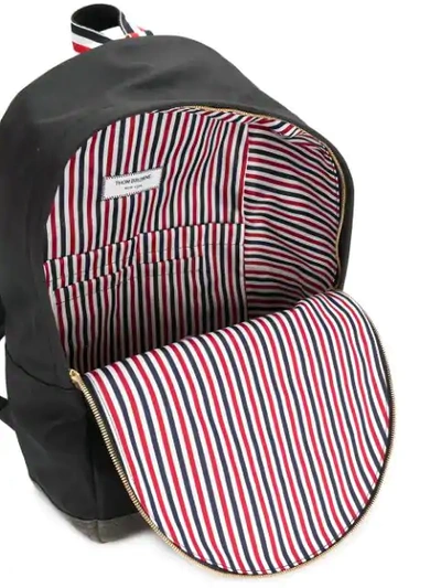 Thom Browne Black Leather Base Unstructured Backpack