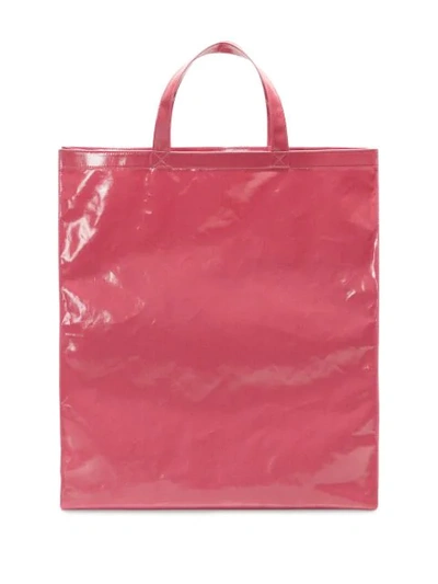 Shop Gucci Medium Logo Print Tote In Pink