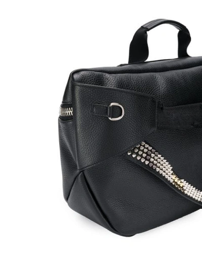 Shop Philipp Plein Studded Top-handle Tote In Black