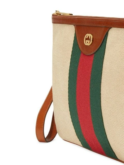 Gucci Beige Gg Vintage Canvas Pouch In 9686 Sand | ModeSens