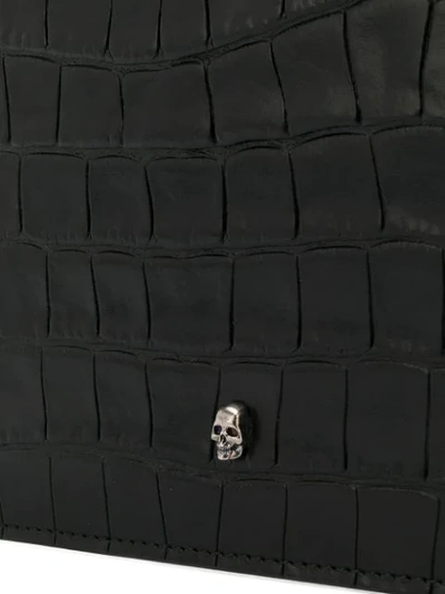 Shop Alexander Mcqueen Skull Detail Clutch In Black
