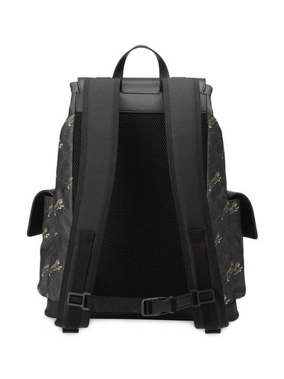 Shop Gucci Logo Backpack In Black