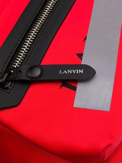 Shop Lanvin Censored Logo Backpack In Red