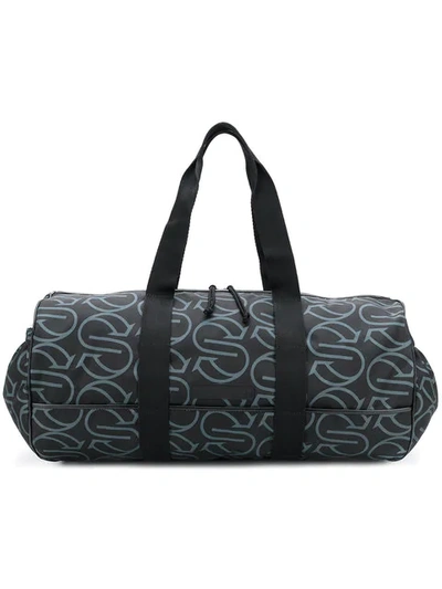 Shop Stella Mccartney Printed Logo Holdall In Black