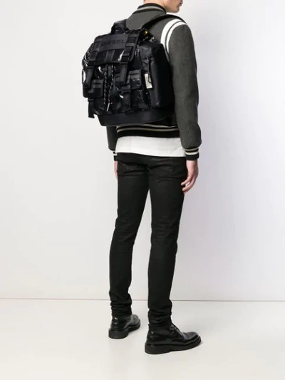 Shop Diesel Rucksack Mit Mehreren Taschen In Black