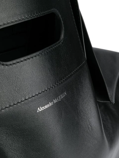 Shop Alexander Mcqueen 'manta' Shopper In Black