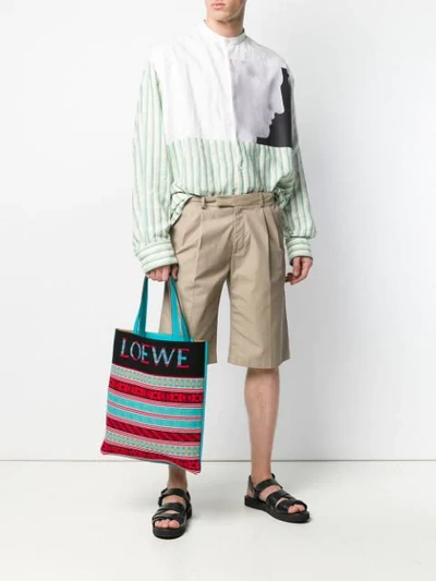 LOEWE VERTICAL TOTE BAG - 蓝色