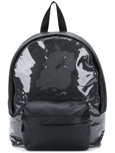 Shop Maison Margiela Vynil Zipped Backpack In Black