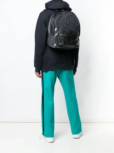 Shop Maison Margiela Vynil Zipped Backpack In Black