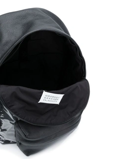 Shop Maison Margiela Vynil Zipped Backpack In Black