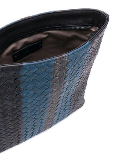 Shop Bottega Veneta Intrecciato Messenger Bag In Blue