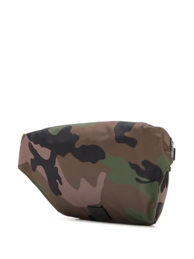 Shop Valentino Garavani Camouflage Print Belt Bag In Green