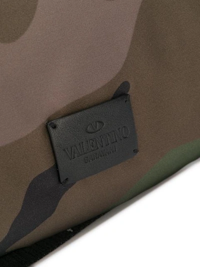 Shop Valentino Garavani Camouflage Print Belt Bag In Green