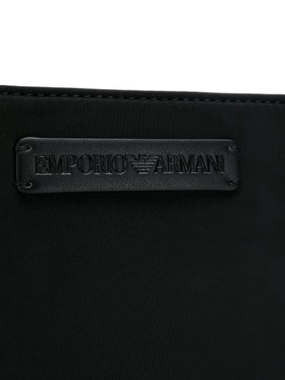 Shop Emporio Armani Kuriertasche Mit Logo In Black